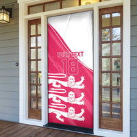 Custom Bailiwick of Jersey Cricket Door Cover Jer Lions Champion Pink Version - Wonder Print Shop