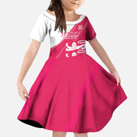 Custom Bailiwick of Jersey Cricket Family Matching Mermaid Dress and Hawaiian Shirt Jer Lions Champion Pink Version - Wonder Print Shop