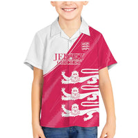 Custom Bailiwick of Jersey Cricket Family Matching Mermaid Dress and Hawaiian Shirt Jer Lions Champion Pink Version - Wonder Print Shop