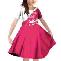 Custom Bailiwick of Jersey Cricket Family Matching Off Shoulder Short Dress and Hawaiian Shirt Jer Lions Champion Pink Version - Wonder Print Shop