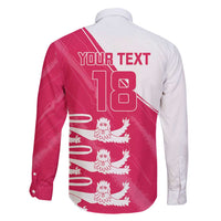 Custom Bailiwick of Jersey Cricket Family Matching Puletasi and Hawaiian Shirt Jer Lions Champion Pink Version - Wonder Print Shop