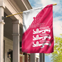 Custom Bailiwick of Jersey Cricket Garden Flag Jer Lions Champion Pink Version - Wonder Print Shop