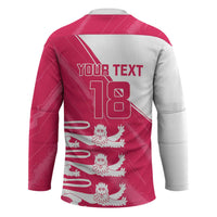Custom Bailiwick of Jersey Cricket Hockey Jersey Jer Lions Champion Pink Version - Wonder Print Shop
