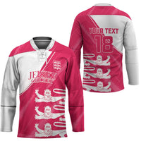 Custom Bailiwick of Jersey Cricket Hockey Jersey Jer Lions Champion Pink Version - Wonder Print Shop