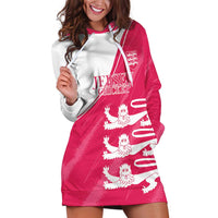 Custom Bailiwick of Jersey Cricket Hoodie Dress Jer Lions Champion Pink Version - Wonder Print Shop
