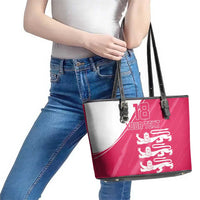Custom Bailiwick of Jersey Cricket Leather Tote Bag Jer Lions Champion Pink Version - Wonder Print Shop