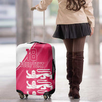 Custom Bailiwick of Jersey Cricket Luggage Cover Jer Lions Champion Pink Version - Wonder Print Shop