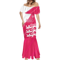 Custom Bailiwick of Jersey Cricket Mermaid Dress Jer Lions Champion Pink Version - Wonder Print Shop