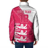 Custom Bailiwick of Jersey Cricket Padded Jacket Jer Lions Champion Pink Version - Wonder Print Shop