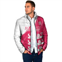 Custom Bailiwick of Jersey Cricket Padded Jacket Jer Lions Champion Pink Version - Wonder Print Shop