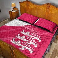Custom Bailiwick of Jersey Cricket Quilt Bed Set Jer Lions Champion Pink Version - Wonder Print Shop