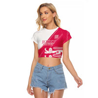 Custom Bailiwick of Jersey Cricket Raglan Cropped T Shirt Jer Lions Champion Pink Version - Wonder Print Shop