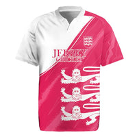 Custom Bailiwick of Jersey Cricket Rugby Jersey Jer Lions Champion Pink Version - Wonder Print Shop