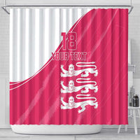 Custom Bailiwick of Jersey Cricket Shower Curtain Jer Lions Champion Pink Version - Wonder Print Shop