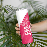 Custom Bailiwick of Jersey Cricket Skinny Tumbler Jer Lions Champion Pink Version - Wonder Print Shop
