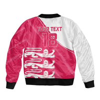 Custom Bailiwick of Jersey Cricket Sleeve Zip Bomber Jacket Jer Lions Champion Pink Version - Wonder Print Shop