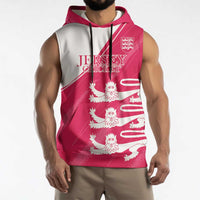Custom Bailiwick of Jersey Cricket Sleeveless Hoodie Jer Lions Champion Pink Version - Wonder Print Shop