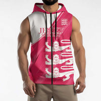 Custom Bailiwick of Jersey Cricket Sleeveless Zip Hoodie Jer Lions Champion Pink Version - Wonder Print Shop