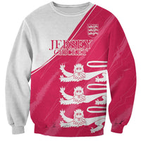 Custom Bailiwick of Jersey Cricket Sweatshirt Jer Lions Champion Pink Version - Wonder Print Shop