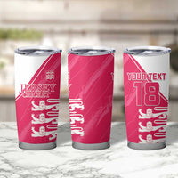 Custom Bailiwick of Jersey Cricket Tumbler Cup Jer Lions Champion Pink Version - Wonder Print Shop
