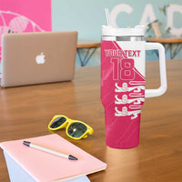 Custom Bailiwick of Jersey Cricket Tumbler With Handle Jer Lions Champion Pink Version - Wonder Print Shop
