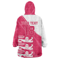 Custom Bailiwick of Jersey Cricket Wearable Blanket Hoodie Jer Lions Champion Pink Version - Wonder Print Shop
