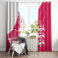 Custom Bailiwick of Jersey Cricket Window Curtain Jer Lions Champion Pink Version - Wonder Print Shop