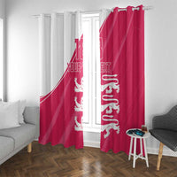 Custom Bailiwick of Jersey Cricket Window Curtain Jer Lions Champion Pink Version - Wonder Print Shop