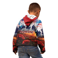 USA Veterans Day Kid Hoodie All Gave Some With Poppy Patterns - Wonder Print Shop