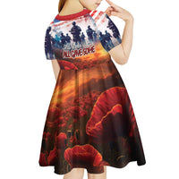USA Veterans Day Kid Short Sleeve Dress All Gave Some With Poppy Patterns - Wonder Print Shop