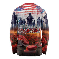 USA Veterans Day Long Sleeve Shirt All Gave Some With Poppy Patterns - Wonder Print Shop