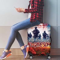 USA Veterans Day Luggage Cover All Gave Some With Poppy Patterns - Wonder Print Shop