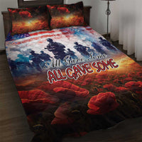 USA Veterans Day Quilt Bed Set All Gave Some With Poppy Patterns - Wonder Print Shop