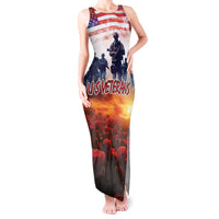 USA Veterans Day Tank Maxi Dress All Gave Some With Poppy Patterns - Wonder Print Shop