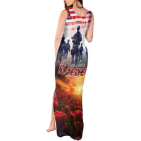 USA Veterans Day Tank Maxi Dress All Gave Some With Poppy Patterns - Wonder Print Shop