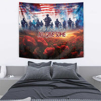 USA Veterans Day Tapestry All Gave Some With Poppy Patterns - Wonder Print Shop