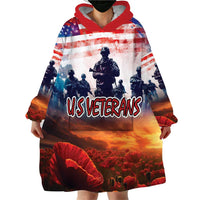 USA Veterans Day Wearable Blanket Hoodie All Gave Some With Poppy Patterns - Wonder Print Shop