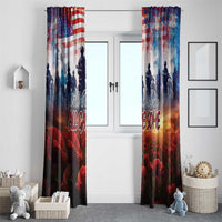 USA Veterans Day Window Curtain All Gave Some With Poppy Patterns - Wonder Print Shop