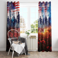 USA Veterans Day Window Curtain All Gave Some With Poppy Patterns - Wonder Print Shop