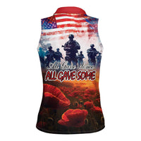 USA Veterans Day Women Sleeveless Polo Shirt All Gave Some With Poppy Patterns - Wonder Print Shop