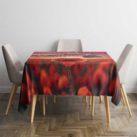 USA Veterans Day Tablecloth Poppy Flowers With Flag Grunge - Wonder Print Shop