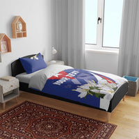 Personalized Cuba Hedychium Coronarium Bedding Set With Coat Of Arms - Wonder Print Shop