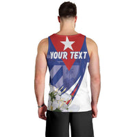 Personalized Cuba Hedychium Coronarium Men Tank Top With Coat Of Arms - Wonder Print Shop