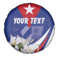 Personalized Cuba Hedychium Coronarium Spare Tire Cover With Coat Of Arms - Wonder Print Shop