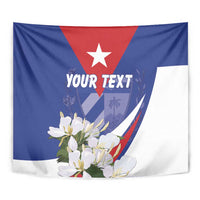 Personalized Cuba Hedychium Coronarium Tapestry With Coat Of Arms - Wonder Print Shop