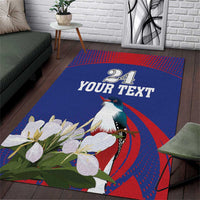 Custom Cuba Independence Day 1868 Area Rug Tocororo With White Mariposa - Wonder Print Shop