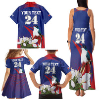Custom Cuba Independence Day 1868 Family Matching Tank Maxi Dress and Hawaiian Shirt Tocororo With White Mariposa - Wonder Print Shop