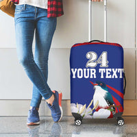 Custom Cuba Independence Day 1868 Luggage Cover Tocororo With White Mariposa - Wonder Print Shop