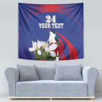 Custom Cuba Independence Day 1868 Tapestry Tocororo With White Mariposa - Wonder Print Shop