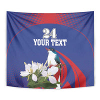 Custom Cuba Independence Day 1868 Tapestry Tocororo With White Mariposa - Wonder Print Shop